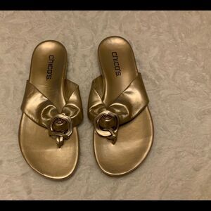 3 Pair $60 Chico’s Dress Slide On Sandals EUC